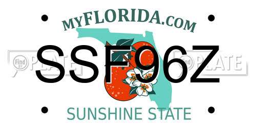 SSF96Z Florida License Plate