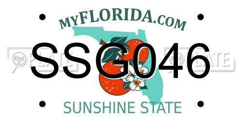 SSG046 Florida License Plate