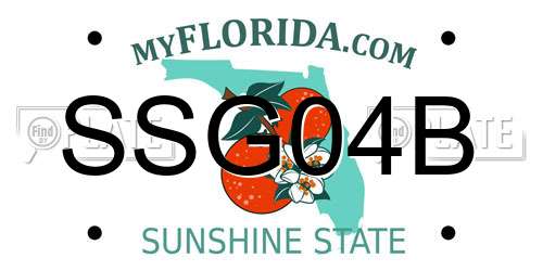 SSG04B Florida License Plate