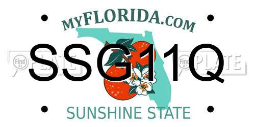 SSG11Q Florida License Plate