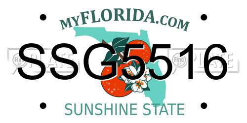 SSG5516 Florida License Plate