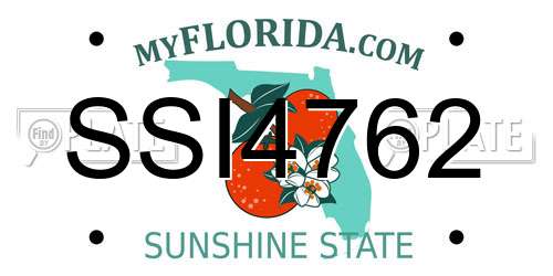 SSI4762 Florida License Plate