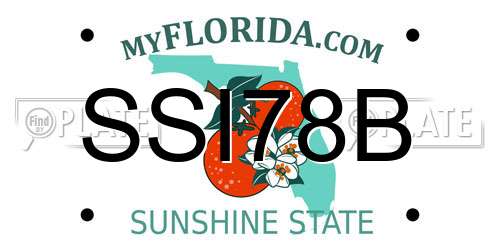 SSI78B Florida License Plate