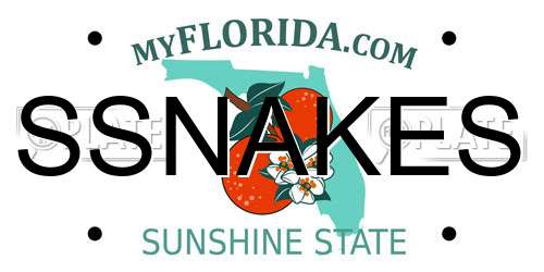 SSNAKES Florida License Plate