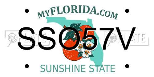 SSO57V Florida License Plate