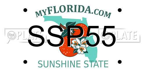 SSP55 Florida License Plate