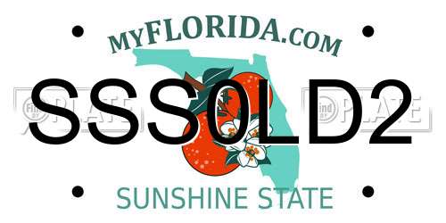 SSS0LD2 Florida License Plate