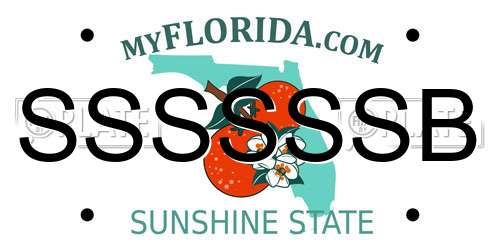 SSSSSSB Florida License Plate
