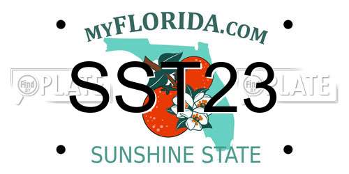 SST23 Florida License Plate