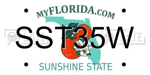 SST35W Florida License Plate
