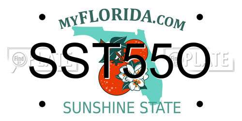 SST55O Florida License Plate