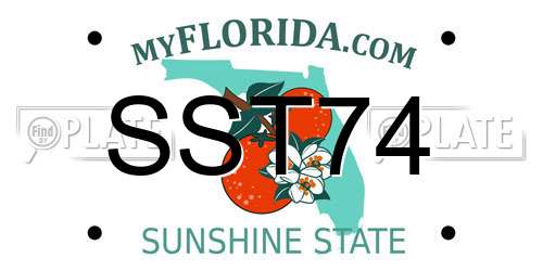 SST74 Florida License Plate