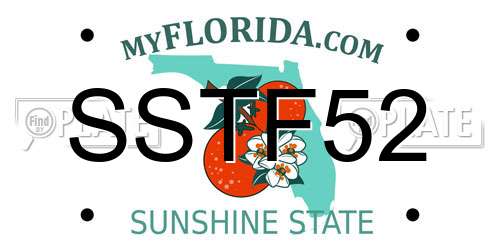 SSTF52 Florida License Plate
