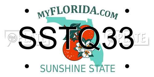 SSTQ33 Florida License Plate