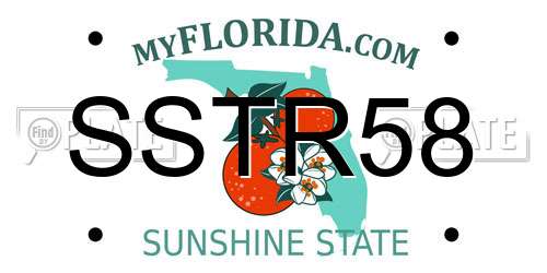 SSTR58 Florida License Plate