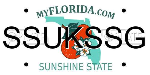 SSUKSSG Florida License Plate
