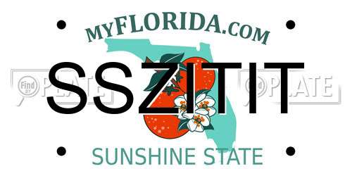 SSZITIT Florida License Plate