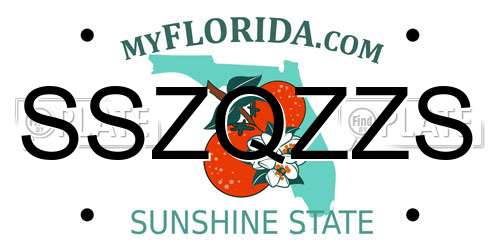 SSZQZZS Florida License Plate