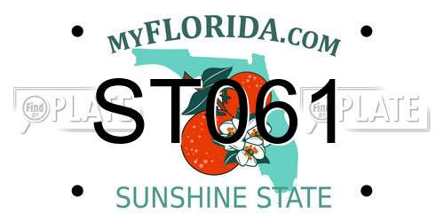 ST061 Florida License Plate