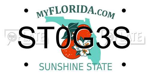 ST0G3S Florida License Plate