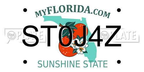 ST0J4Z Florida License Plate