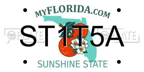 ST1T5A Florida License Plate