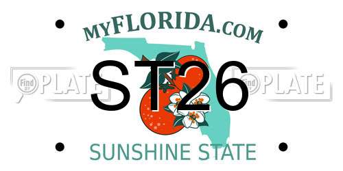 ST26 Florida License Plate