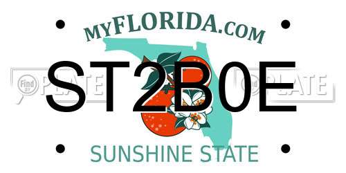 ST2B0E Florida License Plate