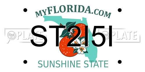 ST2I5I Florida License Plate