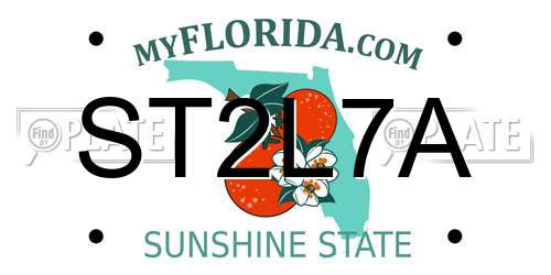 ST2L7A Florida License Plate
