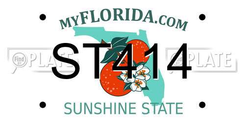 ST414 Florida License Plate