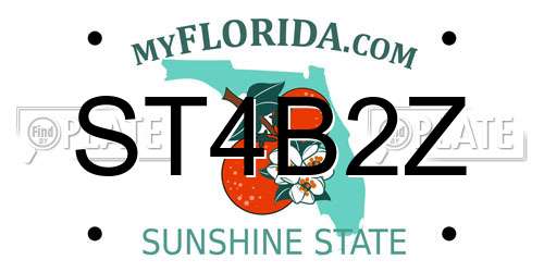 ST4B2Z Florida License Plate