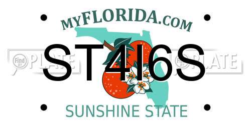 ST4I6S Florida License Plate