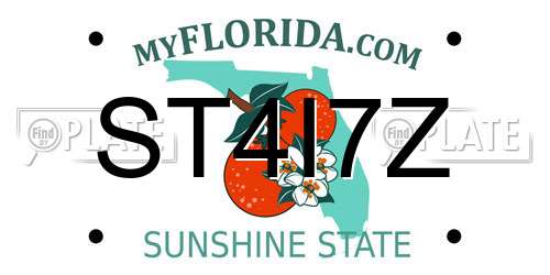 ST4I7Z Florida License Plate