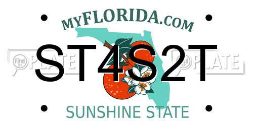 ST4S2T Florida License Plate