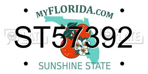 ST57392 Florida License Plate