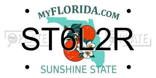 ST6L2R Florida License Plate