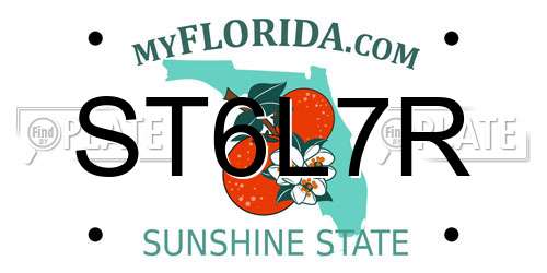 ST6L7R Florida License Plate