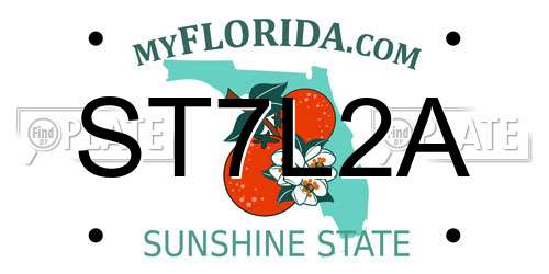 ST7L2A Florida License Plate