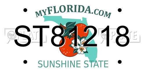 ST81218 Florida License Plate