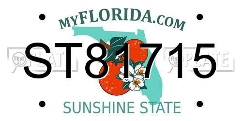 ST81715 Florida License Plate