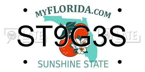 ST9G3S Florida License Plate