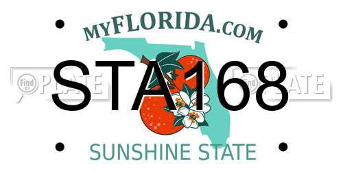 STA168 Florida License Plate