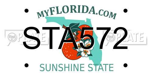 STA572 Florida License Plate