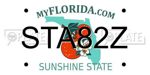 STA82Z Florida License Plate