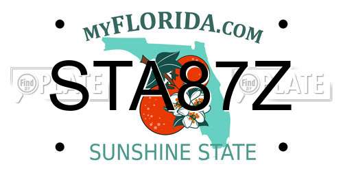 STA87Z Florida License Plate