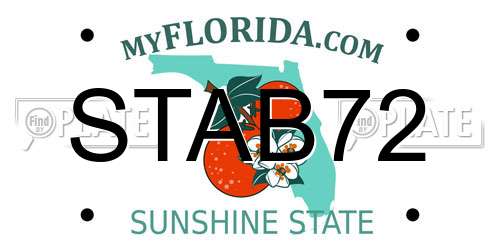 STAB72 Florida License Plate