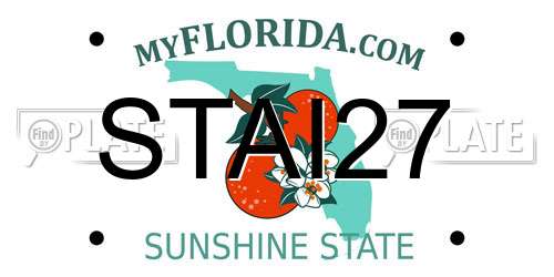 STAI27 Florida License Plate