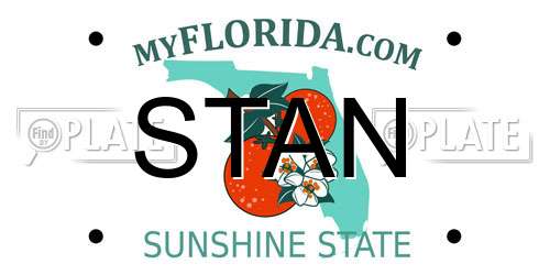 STAN Florida License Plate