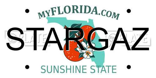 STARGAZ Florida License Plate